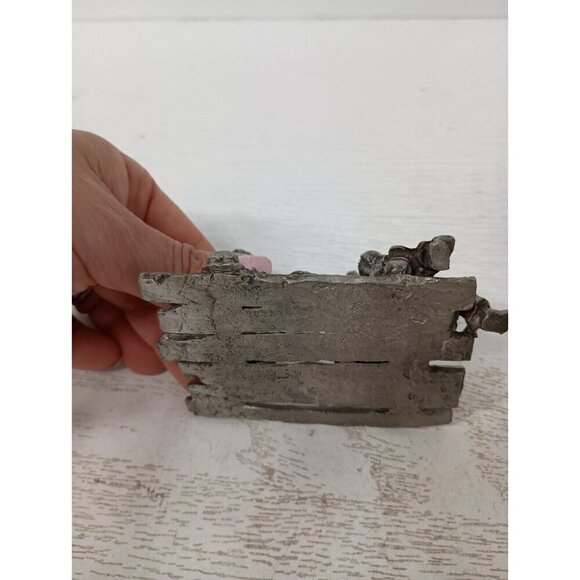 Vintage 1976 F. Robert Drury International Pewter Raft Explorers Figurine - Picture 6 of 9